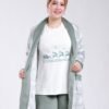 Rose Miss Ensemble pyjama Noël et peignoir velours 3 pièces – Réf 17843 – Vert et blanc