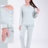 Rose Miss Pyjama col tunisien dentelle – Réf 17865 – Vert d'eau