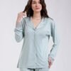 Rose Miss Pyjama boutonné dentelle – Réf 17867 – Vert d'eau