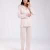 Rose Miss Pyjama boutonné dentelle – Réf 17867 – Beige clair