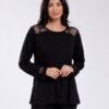 Rose Miss Pyjama tunique plumetis – Réf 17879 – Noir