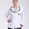 Rose Miss Pyjama chemise blanche à volants – Réf 17896 – Blanc et marine