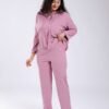 Rose Miss Ensemble côtelé à capuche – Réf 17912 – Mauve