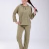 Rose Miss Ensemble côtelé à capuche – Réf 17912 – Vert kaki