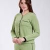 Rose Miss Pyjama jacquard passepoilé – Réf 17926 – Vert anis