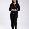 Rose Miss Pyjama jacquard passepoilé – Réf 17926 – Noir