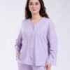 Rose Miss Pyjama côtelé boutonné ample – Réf 17928 – Lilas