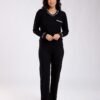 Rose Miss Pyjama col V poche – Réf 17939 – Noir
