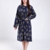 Rose Miss Robe de chambre boutonnée fleurie – Réf 17996 – Bleu marine fleuri Rose Miss Robe de chambre boutonnée fleurie – Réf 17996 – Bleu marine fleuri