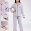 Rose Miss Pyjama chemise gaze Mickey – Réf 18064 – Gris