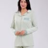 Rose Miss Pyjama chemise dentelle – Réf 18077 – Vert d'eau