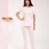 Rose Miss Ensemble pyjama et peignoir volants 3 pièces – Réf 18166 – Rose pâle