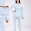 Rose Miss Pyjama tunique dentelle – Réf 18181 – Bleu ciel