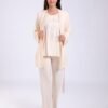 Rose Miss Ensemble pyjama et kimono 3 pièces – Réf 18192 – Pêche clair