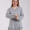 Rose Miss Pyjama boutonné dentelle – Réf 18236 – Gris