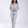 Rose Miss Pyjama chemise côtelé – Réf 18254 – Gris