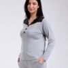 Rose Miss Pyjama dentelle noire nœuds – Réf 18264 – Gris