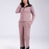 Rose Miss Pyjama dentelle noire nœuds – Réf 18264 – Taupe rosé
