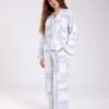 Rose Miss Pyjama ample imprimé – Réf 18326 – Blanc et lilas