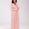 Rose Miss Chemise de nuit longue dentelle – Réf 18386 – Pêche