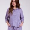 Rose Miss Ensemble chemise et pantalon large imprimé – Réf 18387 – Lilas