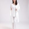 Rose Miss Ensemble pyjama et peignoir dentelle 3 pièces – Réf 18408 – Blanc