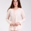 Rose Miss Ensemble pyjama et peignoir fleuri 3 pièces – Réf 18455 – Pêche