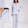 Rose Miss Pyjama chemise rayé fraises – Réf 18527 – Bleu ciel