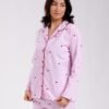Rose Miss Pyjama chemise rayé fraises – Réf 18527 – Rose