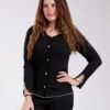 Rose Miss Pyjama côtelé boutonné – Réf 18542 – Noir