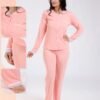 Rose Miss Pyjama boutonné dentelle – Réf 18565 – Corail