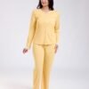 Rose Miss Pyjama boutonné dentelle – Réf 18565 – Jaune