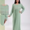 Rose Miss Chemise de nuit longue dentelle – Réf 18580 – Vert sauge