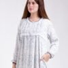 Rose Miss Robe de nuit longue fleurie – Réf 18643 – Gris