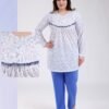 Rose Miss Pyjama imprimé fleuri grande taille – Réf 18645 – Bleu
