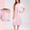 Rose Miss Ensemble robe de nuit et peignoir dentelle 2 pièces – Réf 18686 – Rose