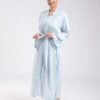 Rose Miss Ensemble robe de nuit et peignoir dentelle 2 pièces – Réf 18686 – Bleu ciel