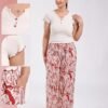 Rose Miss Ensemble t-shirt et pantalon large imprimé – Réf 18731 – Brique