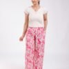 Rose Miss Ensemble t-shirt et pantalon large imprimé – Réf 18731 – Rose fuchsia
