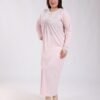 Rose Miss Robe de nuit longue dentelle – Réf 18736 – Rose