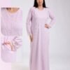 Rose Miss Robe de nuit longue dentelle – Réf 18739 – Lilas