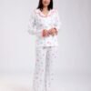 Rose Miss Pyjama fleuri col volants avec débardeur – Réf 18745 – Corail