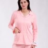 Rose Miss Pyjama boutonné volants passepoil – Réf 18746 – Rose