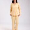 Rose Miss Pyjama boutonné volants passepoil – Réf 18746 – Jaune