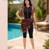 Marelisa Burkini – Réf 000186 – Marron tigré