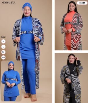 Modalina Burkini avec kimono – Réf 15327 – Couleurs assorties Modalina Burkini avec kimono – Réf 15327 – Couleurs assorties