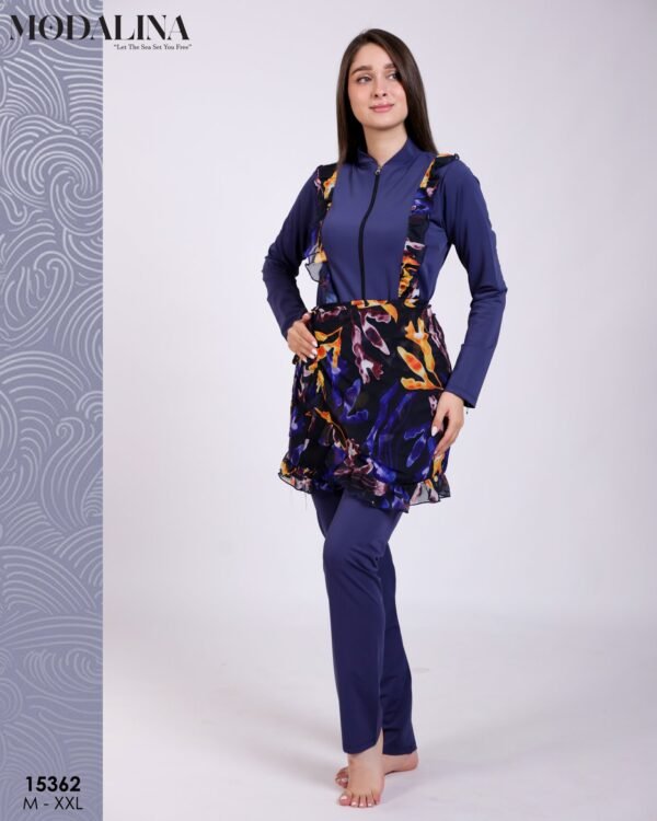 Modalina Burkini – Réf 15362 – Bleu marine Modalina Burkini – Réf 15362 – Bleu marine