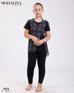 Modalina Burkini fille – Réf 15376 – Noir