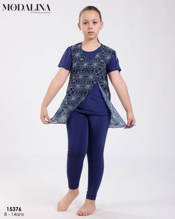 Modalina Burkini fille – Réf 15376 – Bleu marine