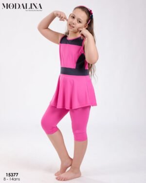 Modalina Burkini fille – Réf 15377 – Fuchsia
